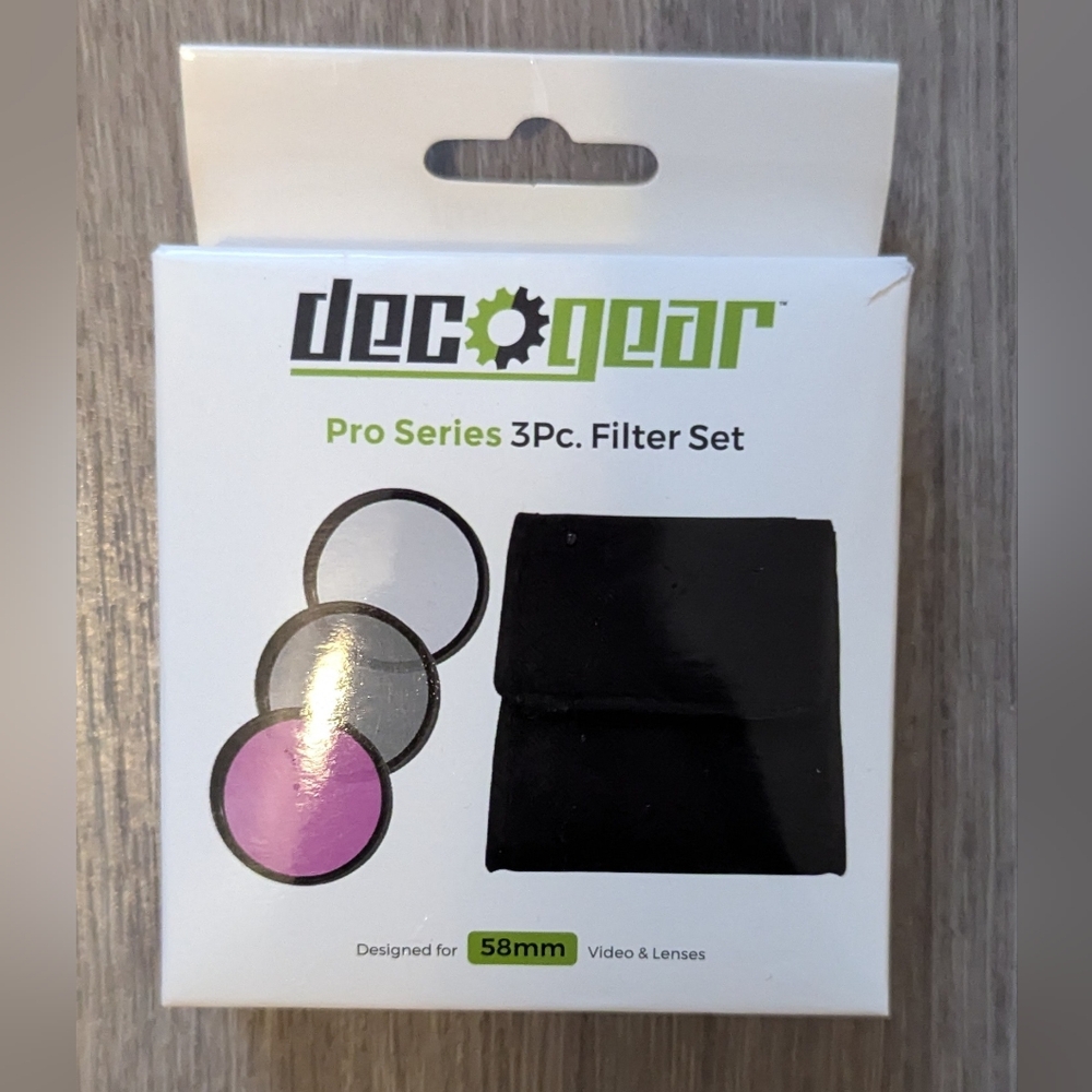 Deco Gear Pro Series 3Pc. Filter Set 58mm Video & Lenses Brand New!